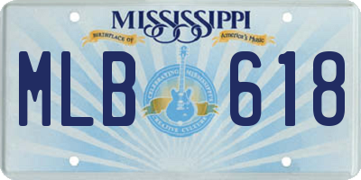 MS license plate MLB618