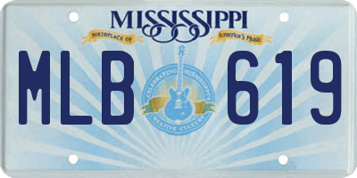 MS license plate MLB619