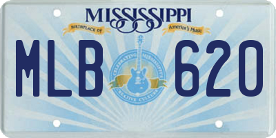 MS license plate MLB620