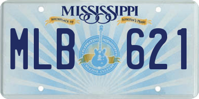 MS license plate MLB621