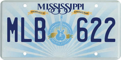 MS license plate MLB622