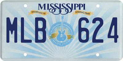 MS license plate MLB624