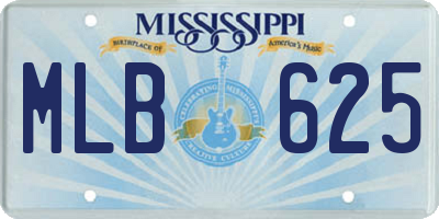 MS license plate MLB625