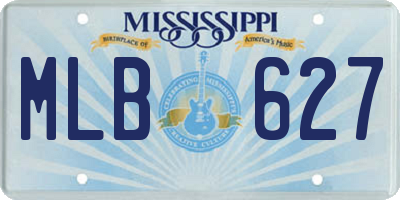 MS license plate MLB627