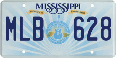 MS license plate MLB628