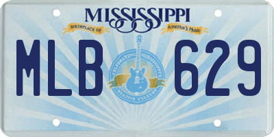 MS license plate MLB629