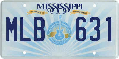 MS license plate MLB631