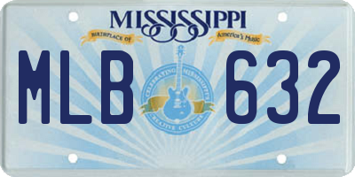 MS license plate MLB632