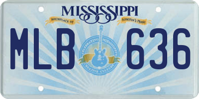 MS license plate MLB636