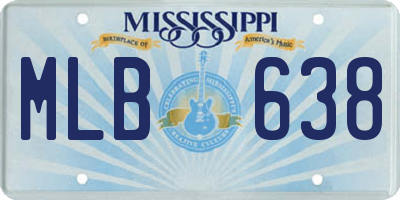 MS license plate MLB638