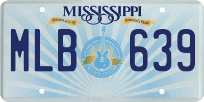 MS license plate MLB639