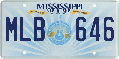 MS license plate MLB646