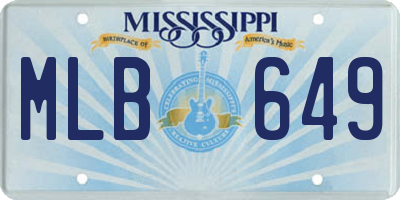 MS license plate MLB649