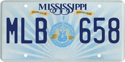 MS license plate MLB658