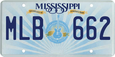 MS license plate MLB662