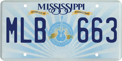 MS license plate MLB663