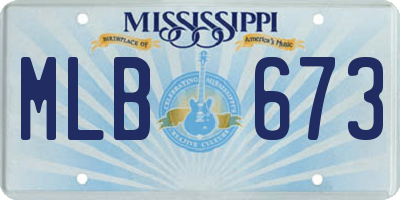 MS license plate MLB673