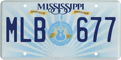 MS license plate MLB677