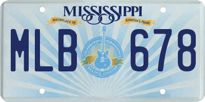 MS license plate MLB678