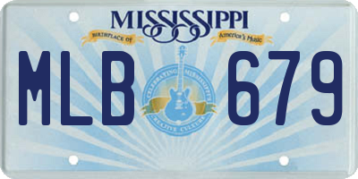 MS license plate MLB679