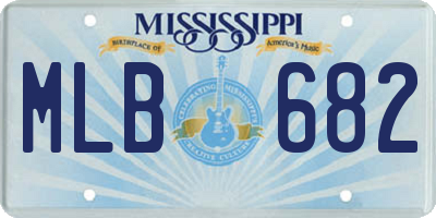 MS license plate MLB682