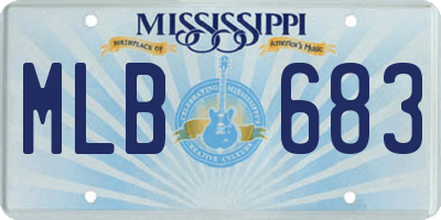 MS license plate MLB683