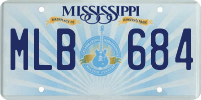 MS license plate MLB684