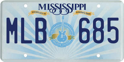 MS license plate MLB685
