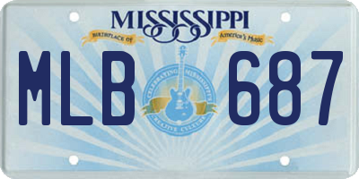 MS license plate MLB687