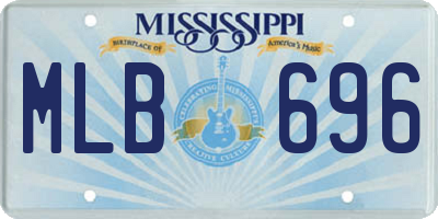 MS license plate MLB696