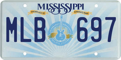 MS license plate MLB697