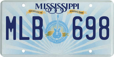 MS license plate MLB698
