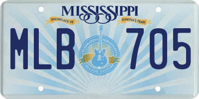 MS license plate MLB705