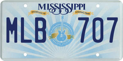 MS license plate MLB707