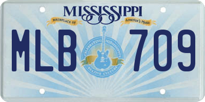 MS license plate MLB709
