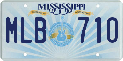 MS license plate MLB710