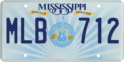 MS license plate MLB712