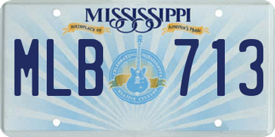 MS license plate MLB713