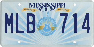 MS license plate MLB714