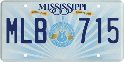MS license plate MLB715