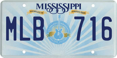 MS license plate MLB716