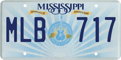 MS license plate MLB717