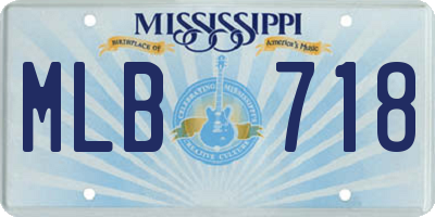 MS license plate MLB718