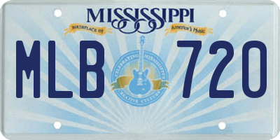 MS license plate MLB720