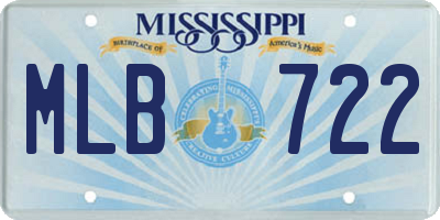 MS license plate MLB722