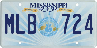 MS license plate MLB724