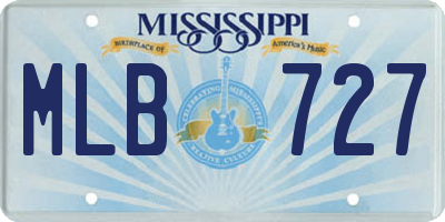 MS license plate MLB727
