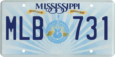 MS license plate MLB731