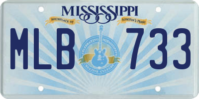 MS license plate MLB733