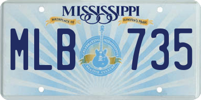 MS license plate MLB735